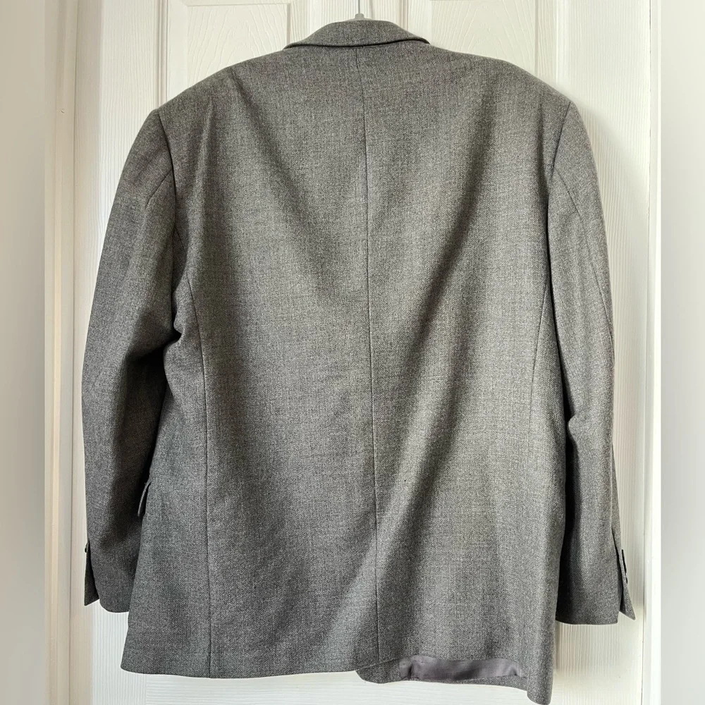 Gianfranco Ruffini Italy Gray Lambswool Sports Jacket Blazer Size 43R